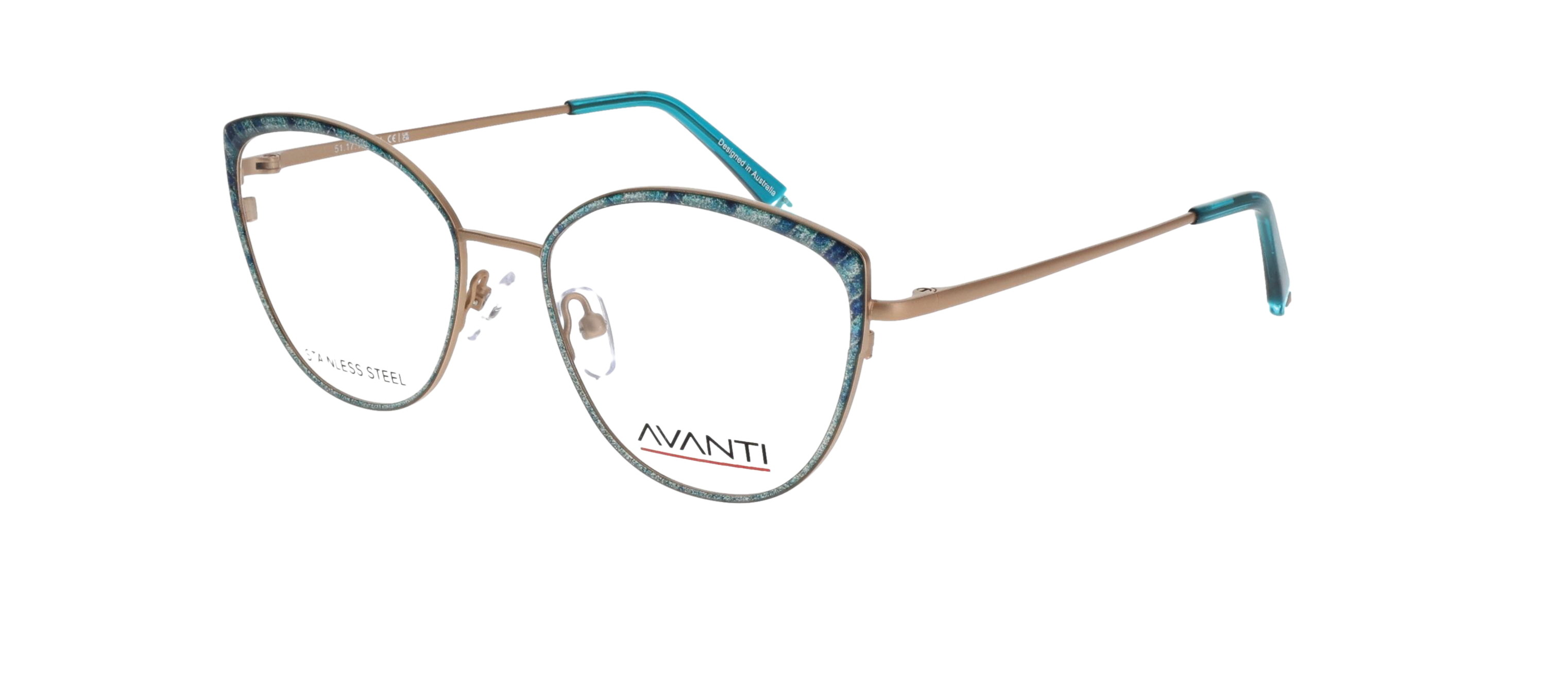 Starla 51/17 C1 SM. Rosegold / Blue Epoxy